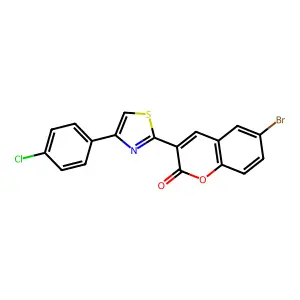 6-bromo-3-[4-(4-chlorophenyl)-1,3-thiazol-2-yl]-2H-chromen-2-one structure