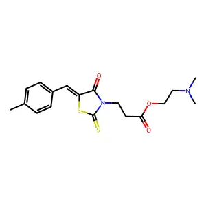 3-[5-(4-Methyl-benzylidene)-4-oxo-2-thioxo-thiazolidin-3-yl]-propionic acid 2-di structure