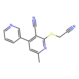 2-(Cyanomethylsulfanyl)-6-methyl-4-pyridin-3-ylpyridine-3-carbonitrile structure
