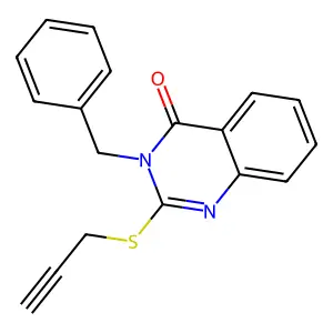 3-Benzyl-2-prop-2-ynylsulfanylquinazolin-4-one structure