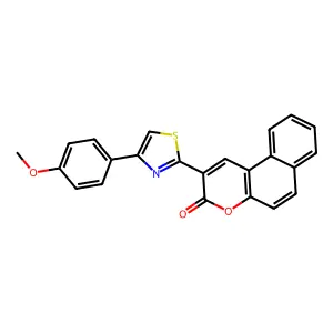 2-(4-(4-methoxyphenyl)thiazol-2-yl)-3H-benzo[f]chromen-3-one structure