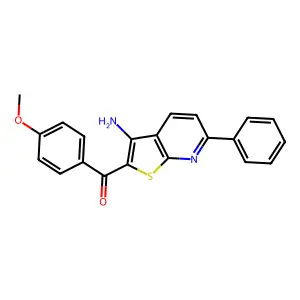 (3-Amino-6-phenylthieno[2,3-b]pyridin-2-yl)(4-methoxyphenyl)methanone structure