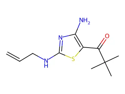 1-[4-Amino-2-(prop-2-en-1-ylamino)-1,3-thiazol-5-yl]-2,2-dimethylpropan-1-one structure