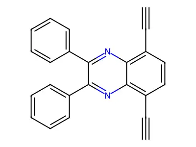 Quinoxaline, 5,8-diethynyl-2,3-diphenyl- structure