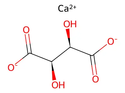calcium (2R,3R)-2,3-dihydroxybutanedioic acid structure