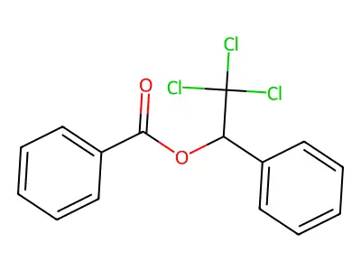 Benzenemethanol, alpha-(trichloromethyl)-, 1-benzoate structure