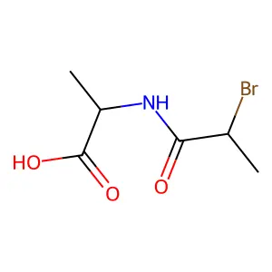 N-(DL-2-Bromopropionyl)-DL-alanine structure