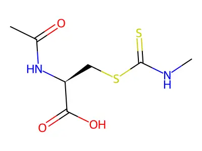 Cysteine, N-acetyl-, methyldithiocarbamate (ester), L- structure
