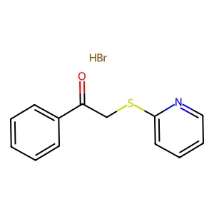 Ethanone, 1-phenyl-2-(2-pyridinylthio)-, hydrobromide structure