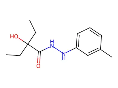 二乙基乙醇酸间甲苯基酰肼 structure