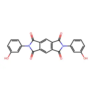 2,6-Bis(3-hydroxyphenyl)pyrrolo[3,4-f]isoindole-1,3,5,7(2H,6H)-tetrone structure
