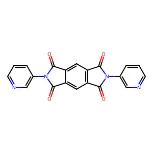 2,6-Dipyridin-3-ylpyrrolo[3,4-f]isoindole-1,3,5,7-tetrone structure