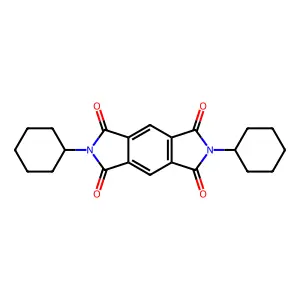 2,6-Dicyclohexylpyrrolo[3,4-f]isoindole-1,3,5,7(2H,6H)-tetrone structure