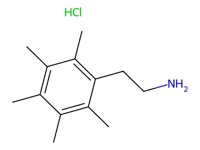 2-(2,3,4,5,6-Pentamethylphenyl)ethan-1-amine hydrochloride structure
