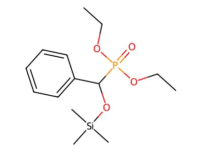 Diethyl 1-phenyl-1-(trimethylsilyloxy)methane phosphonate structure