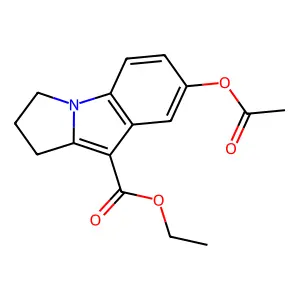ethyl 7-(acetyloxy)-2,3-dihydro-1H-pyrrolo[1,2-a]indole-9-carboxylate structure