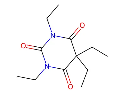 Tetraethylbarbituric acid structure