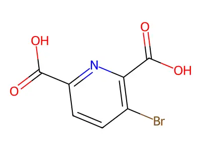 3-bromopyridine-2,6-dicarboxylic Acid structure