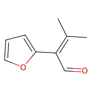 2-(2-Furanyl)-3-methyl-2-butenal structure