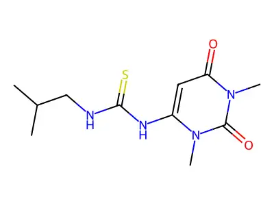 Uracil, 1,3-dimethyl-5-(isobutylthiourea)- structure