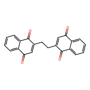 1,4-Naphthalenedione, 2,2'-(1,2-ethanediyl)bis- structure