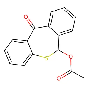 Dibenzo(b,e)thiepin-11(6H)-one, 6-hydroxy-, acetate structure