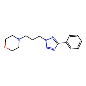 4-[3-(5-Phenyltetrazol-2-yl)propyl]morpholine structure