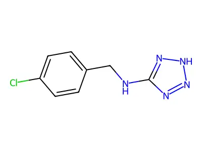 N-(4-chlorobenzyl)-1H-tetrazol-5-amine structure