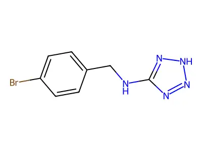 N-[(4-bromophenyl)methyl]-2H-tetrazol-5-amine structure