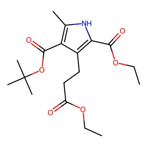 4-tert-butyl 2-ethyl 3-(3-ethoxy-3-oxopropyl)-5-methyl-1h-pyrrole-2,4-dicarboxylate structure