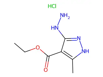 Ethyl 3-hydrazino-5-methyl-1H-pyrazole-4-carboxylate monohydrochloride structure