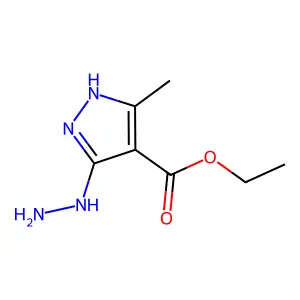 Ethyl 3-hydrazino-5-methyl-1H-pyrazole-4-carboxylate structure
