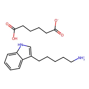Indole, 3-(5-aminopentyl)-, adipate structure