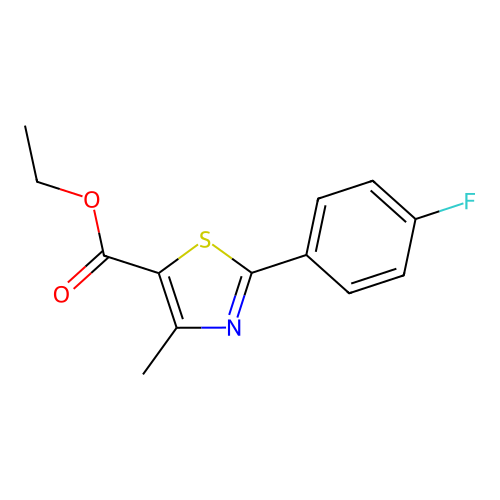 Ethyl 2-(4-Fluorophenyl)-4-methylthiazole-5-carboxylate structure