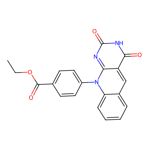 Ethyl 4-(2,4-dioxo-3,4-dihydropyrimido[4,5-b]quinolin-10(2H)-yl)benzoate structure