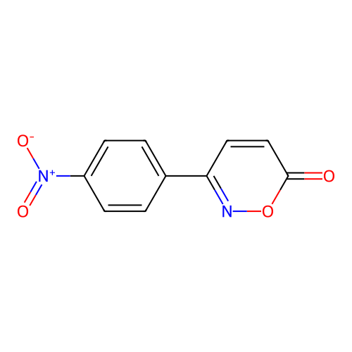 3-(4-nitrophenyl)-6H-1,2-oxazin-6-one structure