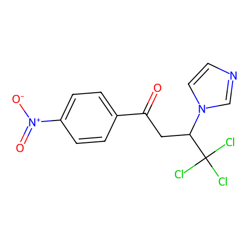 4,4,4-trichloro-3-(1H-imidazol-1-yl)-1-(4-nitrophenyl)butan-1-one structure