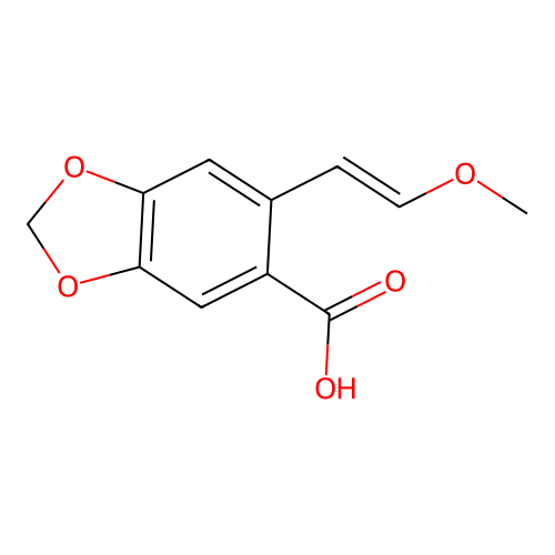 6-(2-Methoxyethenyl)-1,3-benzodioxole-5-carboxylic acid structure