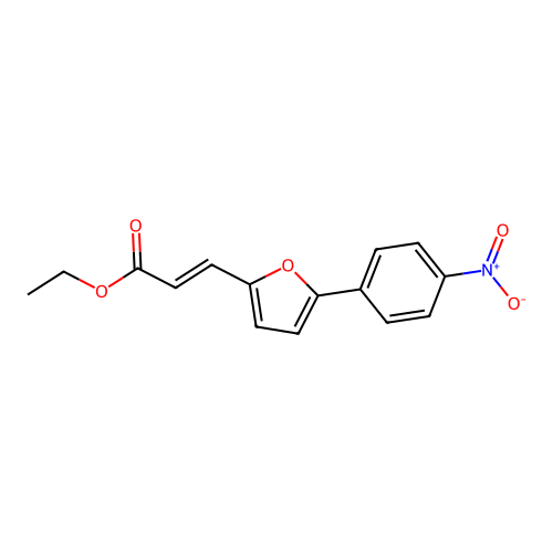 Ethyl 3-(5-(4-nitrophenyl)furan-2-yl)acrylate structure