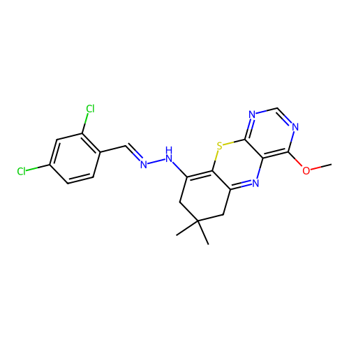 C20H19Cl2N5OS structure