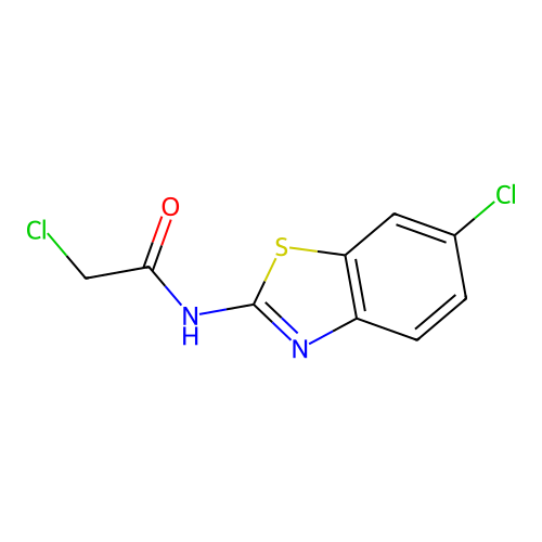 2-Chloro-N-(6-chloro-2-benzothiazolyl)acetamide structure