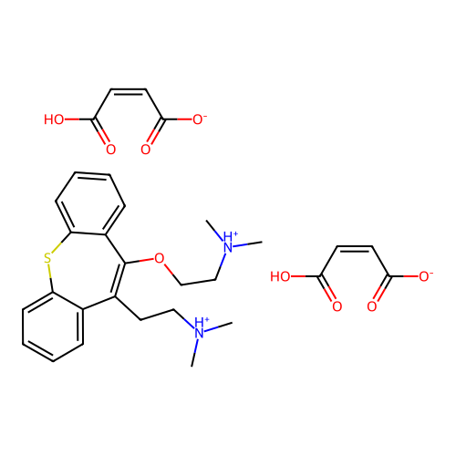 Dibenzo(b,f)thiepin-10-ethylamine, N,N-dimethyl-11-(2-(dimethylamino)ethoxy)-, maleate (1:2) structure