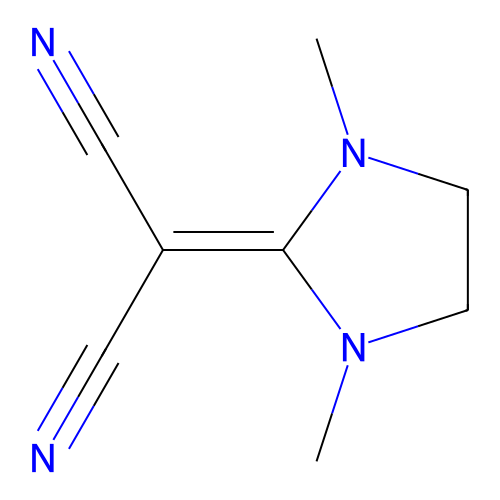(1,3-Dimethylimidazolidin-2-ylidene)malononitrile structure