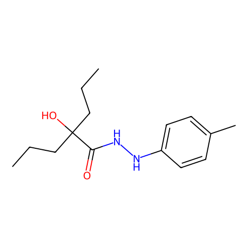 2-hydroxy-N'-(4-methylphenyl)-2-propylpentanehydrazide structure