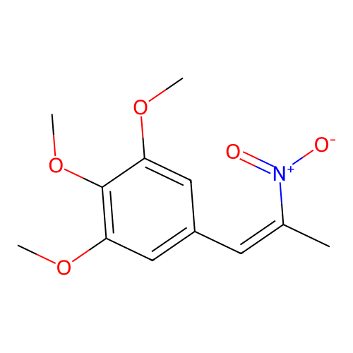 Benzene, 1,2,3-trimethoxy-5-(2-nitropropenyl)- structure