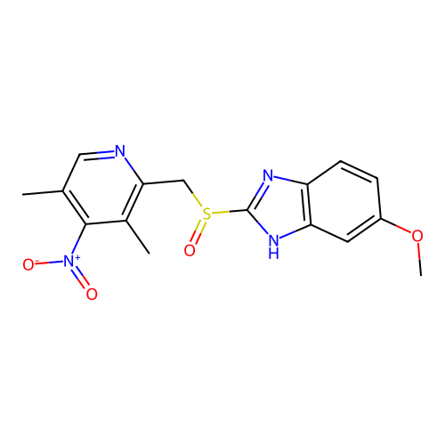 4-Desmethoxy-4-nitro Omeprazole structure