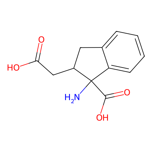 1-Amino-2-(carboxymethyl)-2,3-dihydroindene-1-carboxylic acid structure