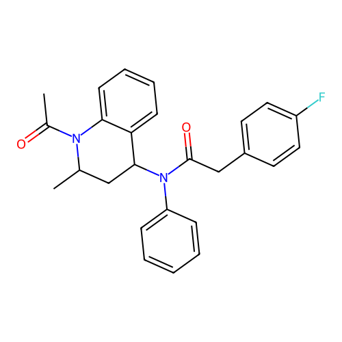 N-(1-acetyl-2-methyl-1,2,3,4-tetrahydroquinolin-4-yl)-2-(4-fluorophenyl)-N-phenylacetamide structure
