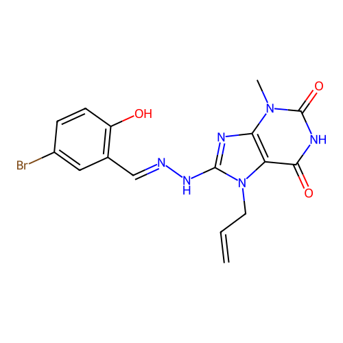 CAS 317840-09-8 - C16H15BrN6O3 structure