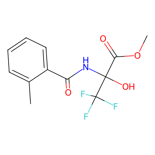 methyl 3,3,3-trifluoro-2-hydroxy-N-[(2-methylphenyl)carbonyl]alaninate structure